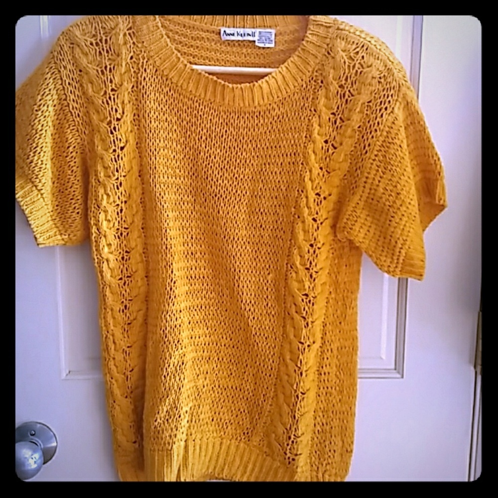 Anne Klein cotton knit sweater from mid 80s